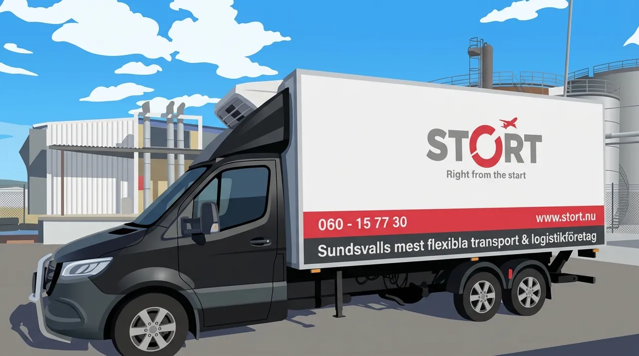 Lastbil för bud och expressleveranser